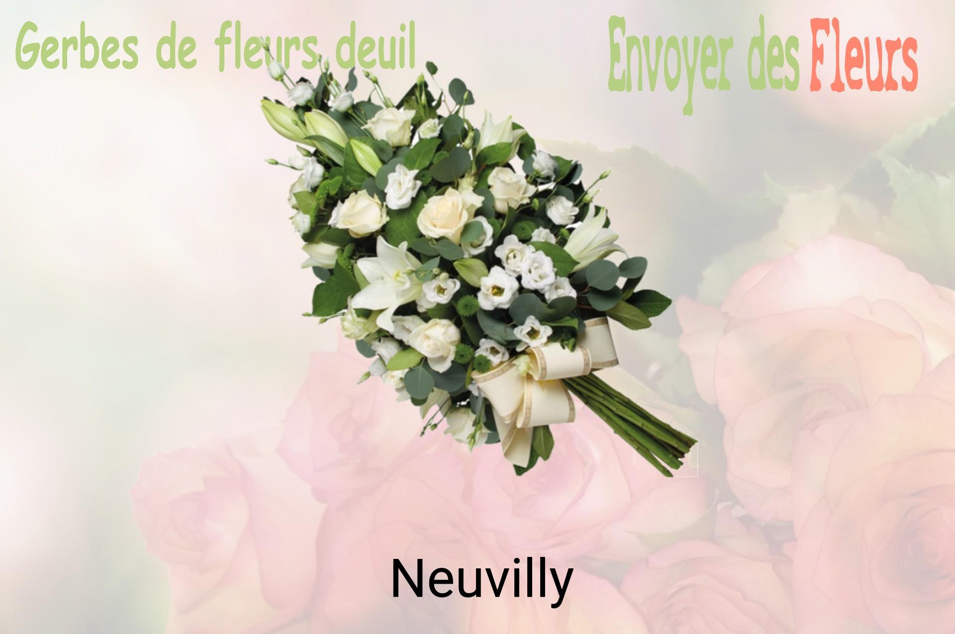 Gerbe de fleurs de deuil livrée à Neuvilly